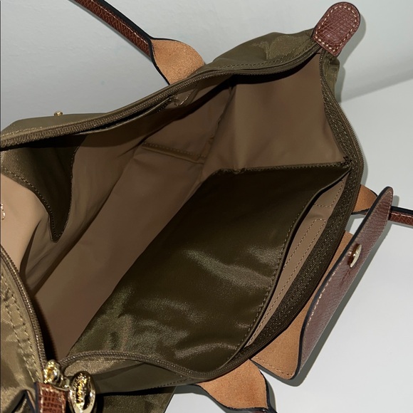 Longchamp Olive Tote with Brown Accents - Picture 4 of 7